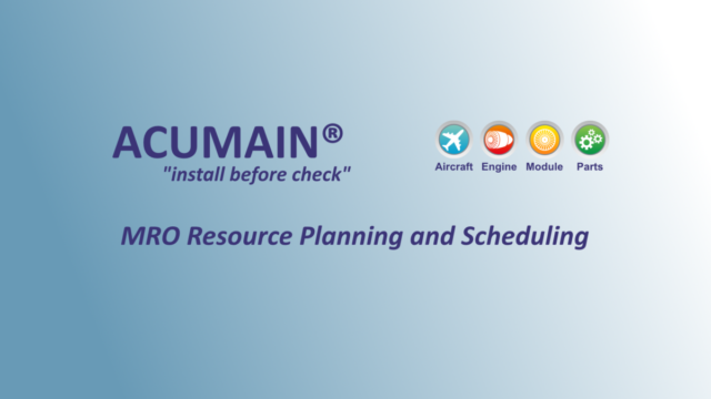 ACUMAIN MRO Resource Planning